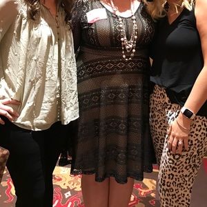 Lane Bryant black lace overlay dress